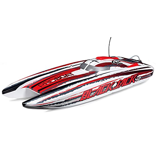 Photo 1 of Pro Boat RC Blackjack 42 8S Brushless Catamaran RTR(Battery and Charger Not Included): White/Red PRB08043T2---SOLD BY PARTS
