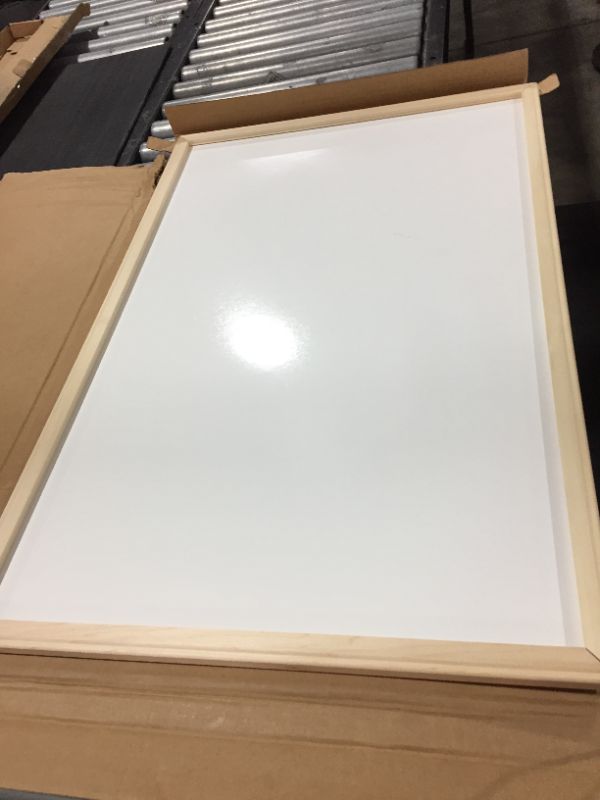 Photo 1 of 24 x 36 Wood Framed White Dry Erase Board