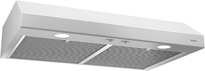 Photo 1 of Broan-NuTone BCSD130WW Glacier 30-inch Under-Cabinet 4-Way Convertible Range Hood with 2-Speed Exhaust Fan and Light, White