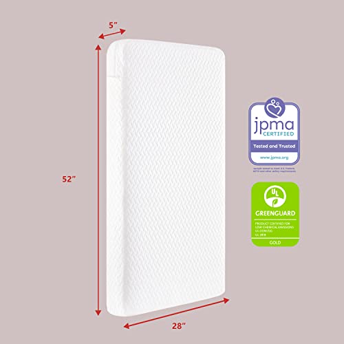 Photo 1 of Dream on Me Baby Fairy 5 in. Foam Crib Accessories & Toddler Bed Mattress White JPMA-certified