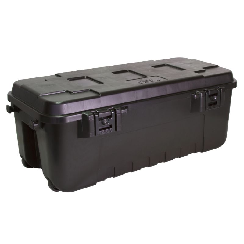 Photo 1 of Plano Molding 191900 110 Quart Mobile Storage Trunk, 37-3/4"L X 18-1/4"W X 14"H Black