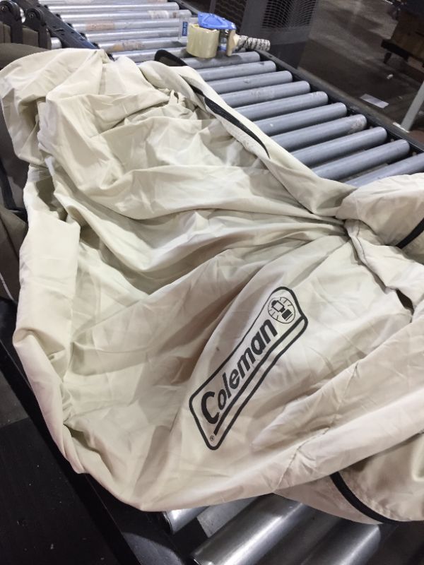 Photo 1 of Coleman Queen Airbed Cot with Side Table and Battery Operated Air Pump White/black
