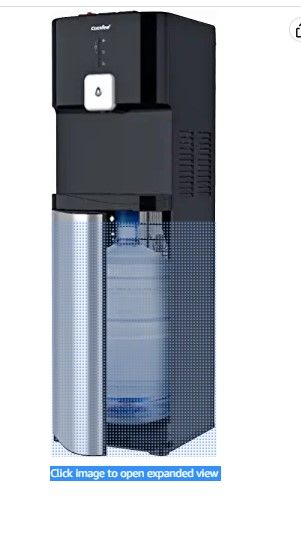 Photo 1 of Comfee Bottom Loading Water Dispenser Express Cooling Water Cooler with Cold, Hot & Room 3-Temps, O-Zone Self-Cleaning, Anti-Microbial Coating, Stainless Steel, Holds 3 to 5 Gallon Bottles
