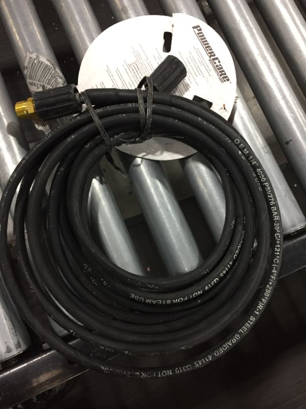 Photo 1 of 1/4 in. x 25 ft. Replacement/Extension Hose with M22 Threaded Connections for 3200 PSI Cold Water Pressure Washers
