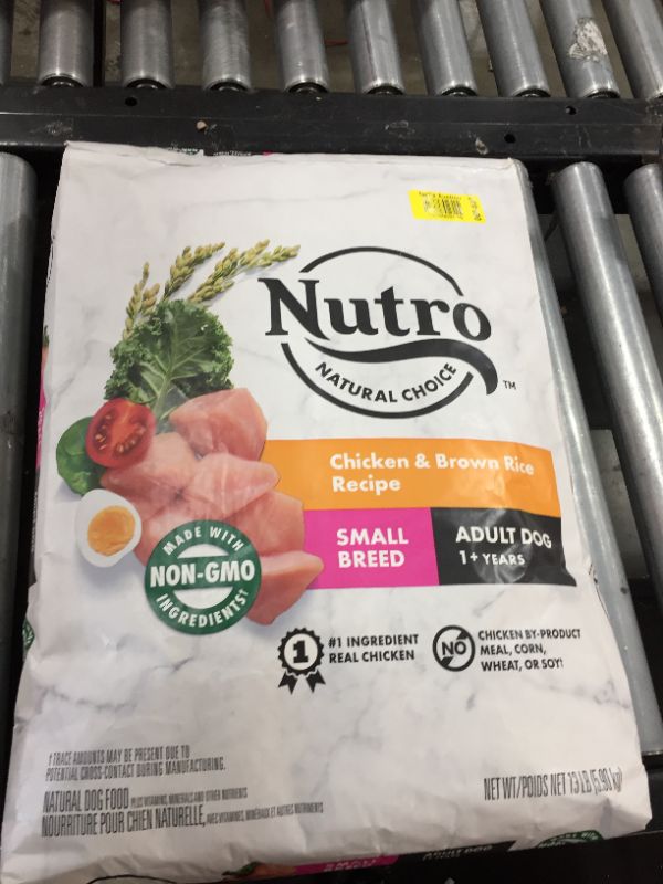 Photo 2 of (EXPIRED) - NUTRO NATURAL CHOICE Small Breed Adult Dry Dog Food, Chicken & Brown Rice Recipe Dog Kibble, 13 Lb. Bag (1805323)
