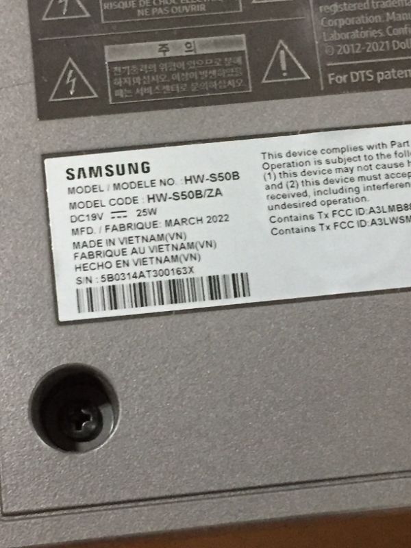 Photo 5 of SAMSUNG HW-S50B/ZA 3.0ch All-in-One Soundbar w/Dolby 5.1, DTS Virtual:X, Q Symphony, Built in Center Speaker, Adaptive Sound Lite, Bluetooth Multi Connection, 2022
