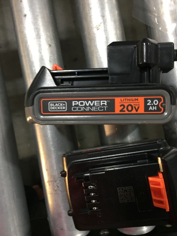 Photo 3 of (SET OF 2)  BLACK+DECKER 20V MAX* POWERCONNECT 2.0Ah Lithium Ion Battery (LBXR2020-OPE) charger included. 
