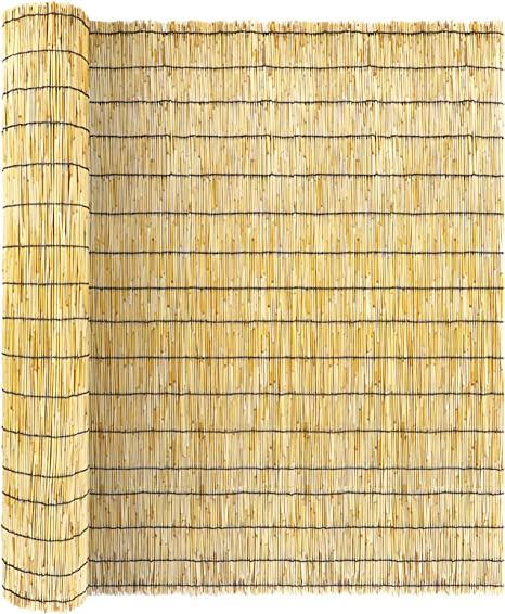 Photo 1 of ZNCMRR Natural Reed Screen Curtain, Eco-Friendly Reed Fence16.4ftX4ft Fencing Decorative Roll Up Window Blind Reed Fencing for Garden Indoor Balcony Window
