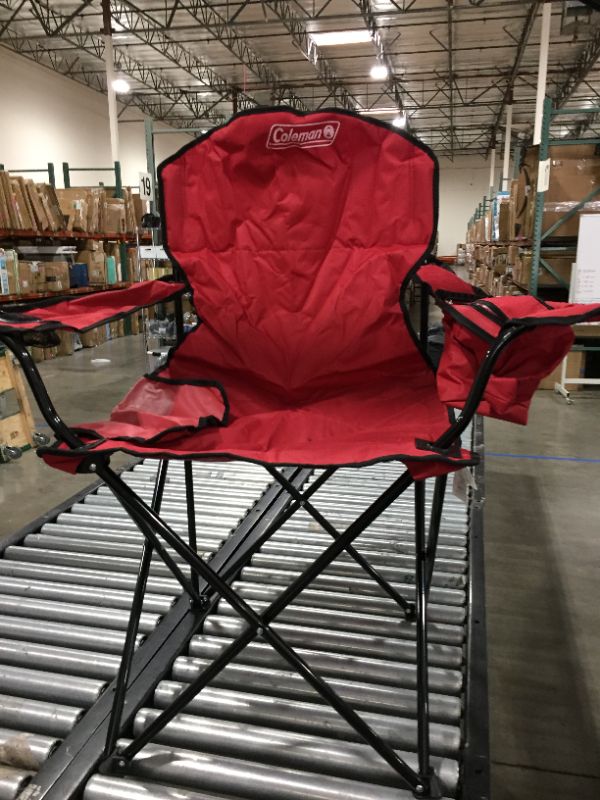 Photo 2 of Coleman Oversized Quad Chair with Cooler in Red
