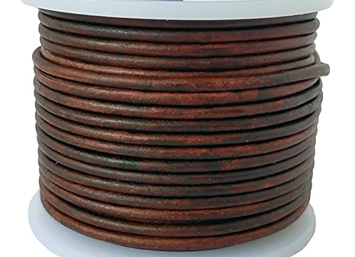 Photo 1 of Cords Essentials Round Genuine Leather String Cord, Rope for Jewelry Making, Necklaces, Bracelets, Kumihimo Braiding, Wraps, Crafts and Hobby Projects
