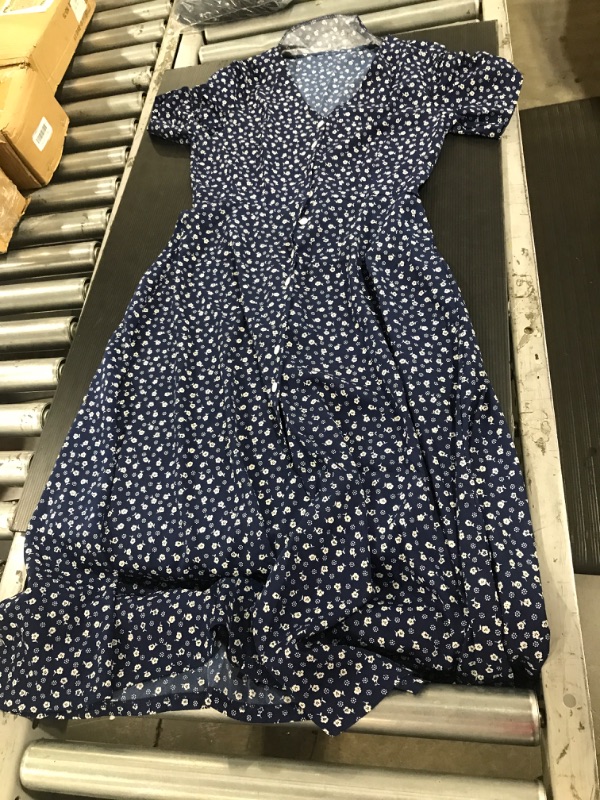Photo 1 of Blue w/ white flowers dress. Size S-M