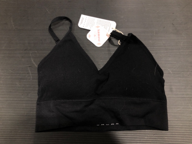 Photo 2 of Anmose Sports Bras Tank top Low Back Sleep Bra Seamless Without Steel Ring V Neck Cami Everyday Backless Bra for Women
size small 