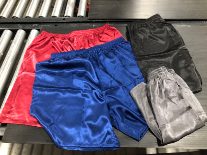 Photo 1 of 4 pack Men's Satin Boxer Shorts, Underwear in Combo Pack
size xl