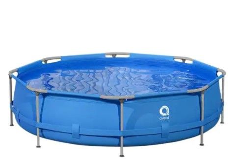 Photo 1 of 10 ft. Round 30 in. Outdoor Above Ground Swimming Pool Metal Frame Pool
