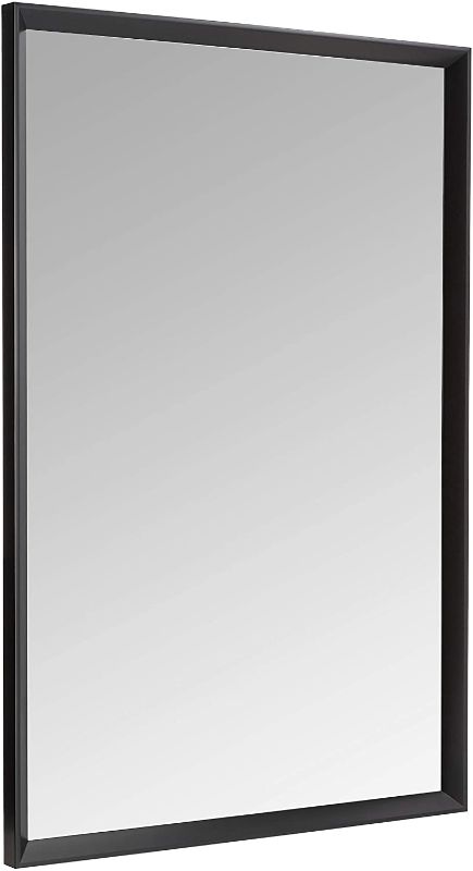 Photo 1 of Amazon Basics Rectangular Wall Mirror 24" x 36" - Peaked Trim, Black
