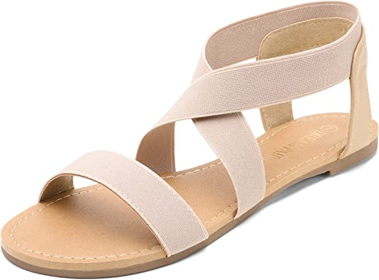 Photo 1 of DREAM PAIRS Women's Elastic Ankle Strap Flat Sandals
SIZE 8 