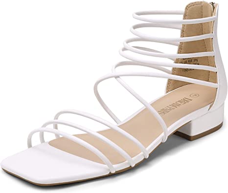 Photo 1 of DREAM PAIRS Women's Summer Casual Strappy Sandals Dressy Cute Square-Toe Comfortable Flat Shoes
SIZE 10