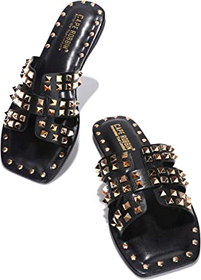 Photo 1 of Cape Robbin Amisha Sandals Slides for Women, Studded Womens Mules Slip On Shoes
SIZE 6