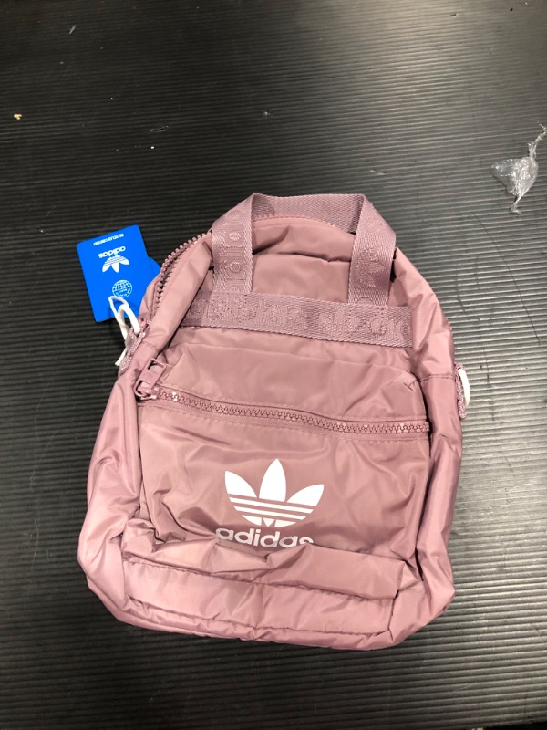 Photo 2 of adidas Originals Micro Backpack Small Mini Travel Bag, Magic Mauve Purple/White, One Size
