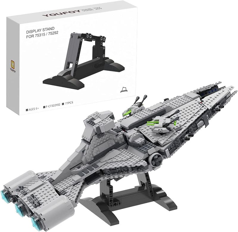 Photo 1 of Display Stand for Lego Imperial Light Cruiser 75315, Creative Stand Building Kit, Great Gift and Movie Collectibles (77 Pieces)
