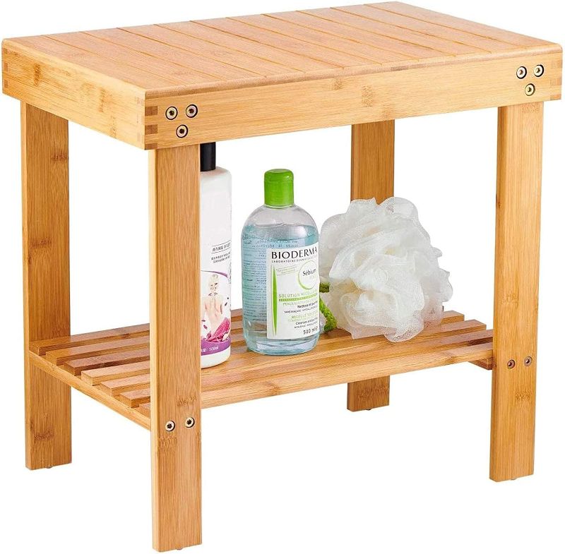 Photo 1 of Bamboo Spa Bench Wood Seat Stool Foot Rest Shaving Stool with Non-Slip Feets Storage Shelf for Shampoo Towel,Works in Bathroom/ Living Room/ Bedroom/Garden Leisure
LOOSE HARDWARE