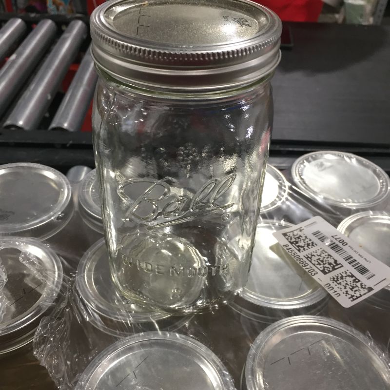 Photo 3 of Ball Wide Mouth 12-Pack 1 Qt. Glass Canning Jars
