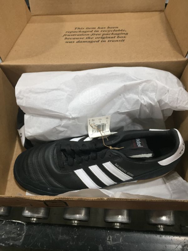 Photo 2 of Adidas Mundial Goal Indoor Soccer Shoe - Black/White-9.5
SIZE 9.5