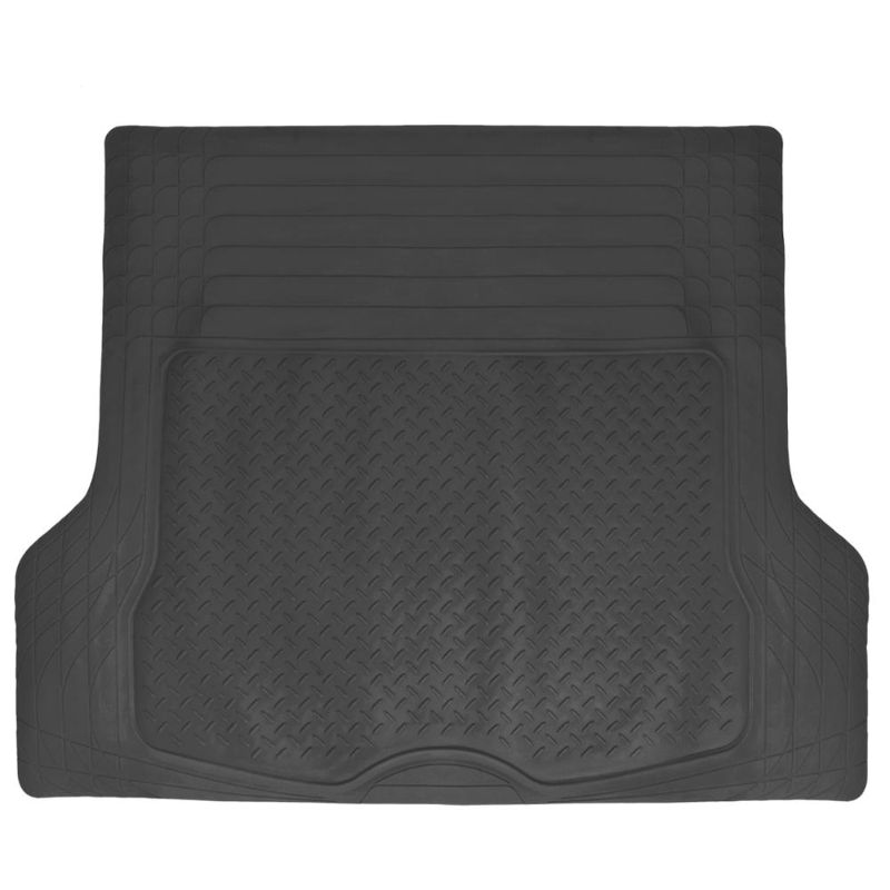 Photo 1 of BDK Heavy Duty Rubber Cargo Floor Mat - All Weather Trunk Protection Trimmable to Fit & Durable HD Rubber (Black)
