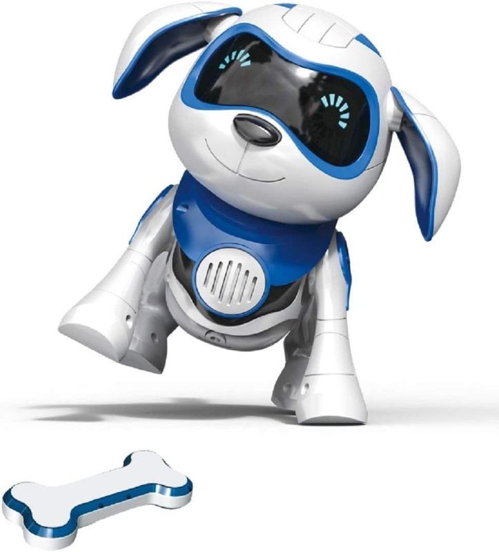 Photo 1 of Mini AI Robot Dog with Magent Bone, Smart Interactive Puppy Pet Electronic Robotic Dogs Toy for Aged 3 4 5 6 7 8-12 Year Old Kids Boys Girls Toddlers, Birthday Gifts Wireless Walk Talk Voice Control
