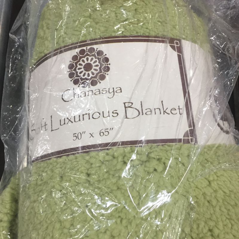 Photo 1 of Chanasya Longfur Shaggy Faux Fur Throw Blanket with Reversible Sherpa
