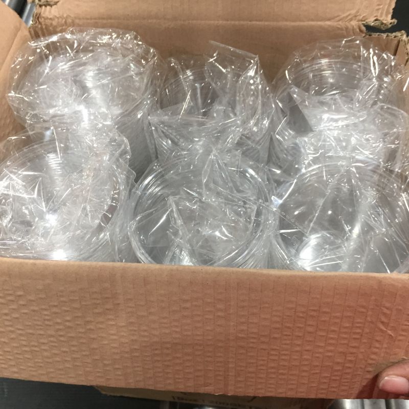 Photo 2 of [200 PACK] 9oz Clear Plastic Cups With Dome Lids, Crystal PET Dessert Cups, Cold Party Cups for Cupcake/ Ice Cream/ Latte/ Cold drinks
