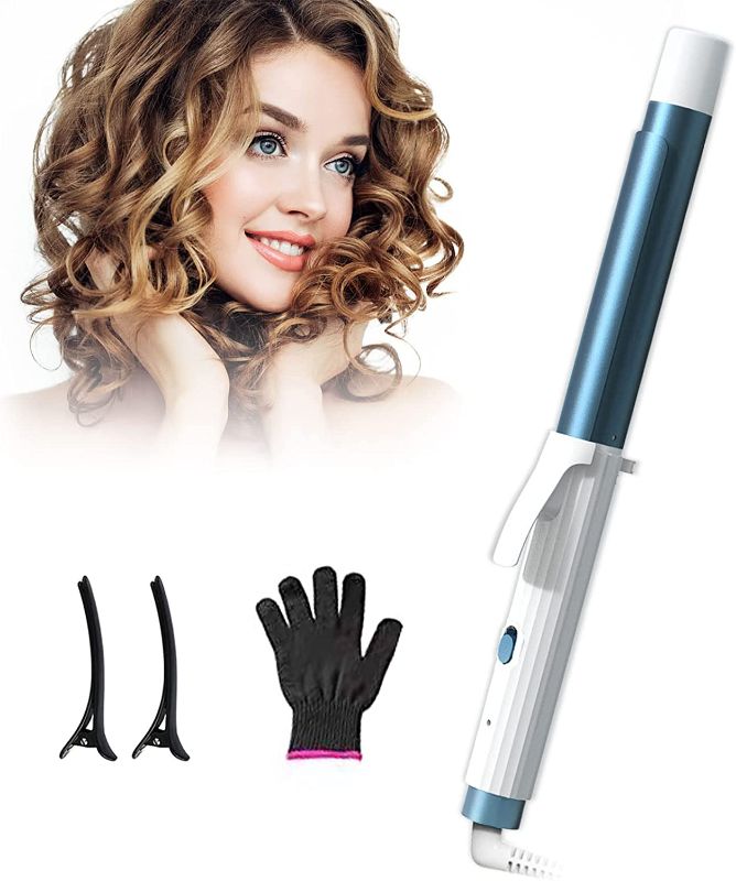 Photo 1 of  1 Inch Curling Iron-with Tourmaline Curling Iron, Professional Anti-Perm Curling Wand, Curly Styling Tool for Girls with Long and Short Hair
