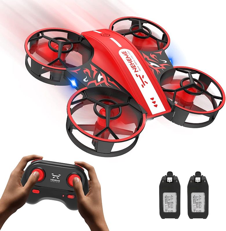 Photo 1 of NEHEME NH330 Mini Drones for Kids Beginners Adults, RC Small Helicopter Quadcopter with Headless Mode, Auto Hovering, Throw to Go, 3D Flip and 2 Batteries, Indoor Flying Toys/Gift for Boys Girls
