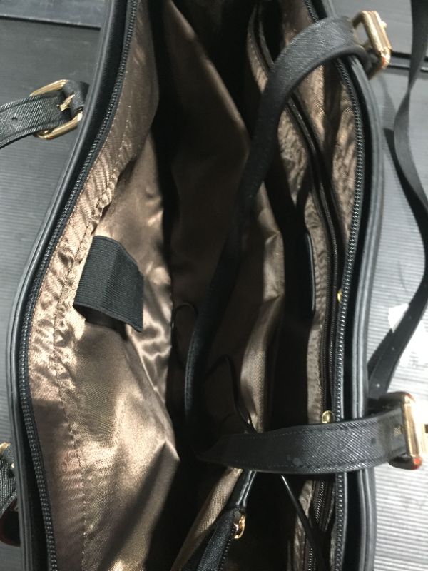 Photo 5 of Laptop Bag for Women Waterproof Lightweight Leather 15.6 Inch Computer Tote Bag Business Office Briefcase Large Capacity Handbag Shoulder Bag Professional Office Work Bag Black

