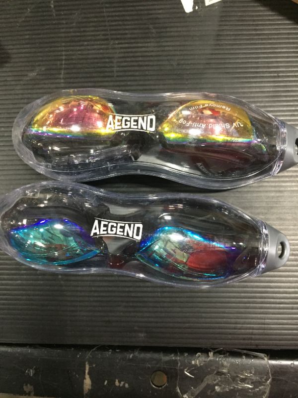 Photo 2 of Aegend Swim Goggles, Swimming Goggles No Leaking Full Protection Adult Men Women Youth
