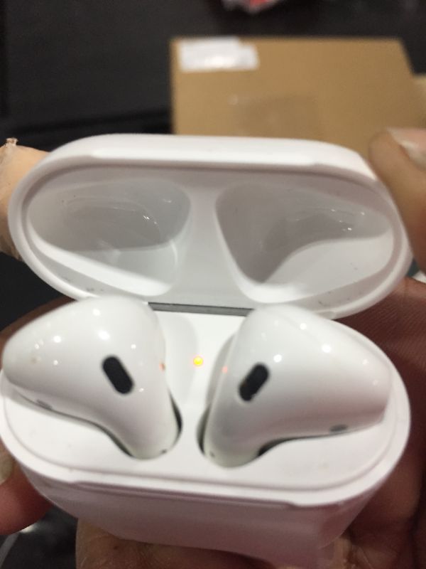 Photo 3 of Apple AirPods (2nd Generation) MV7N2AM/a with Charging Case - Stereo - Wireless - Bluetooth - Earbud - Binaural - in-ear- Right speaker is busted	

