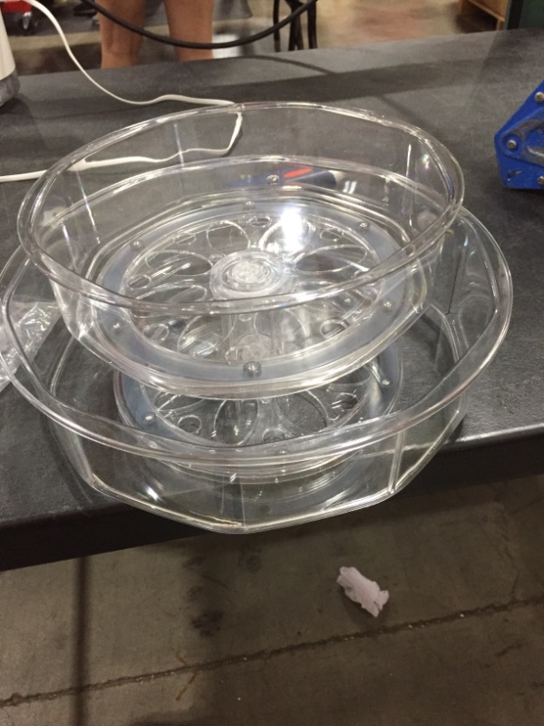 Photo 2 of 2- Tier Clear Lazy-Susan 11inch Cabinet Organizer.