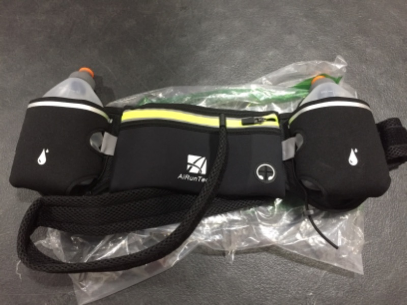 Photo 2 of AIRUNTECH UPGRADED NO BOUNCE RUNNING HYDRATION BELT + 2 BPA FREE WATER BOTTLES 