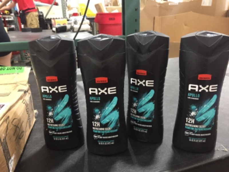 Photo 2 of AXE Body Wash for Long Lasting Freshness Apollo Sage & Cedarwood Men's Body Wash with Odor-Busting Prebiotics, 16 Fl Oz (Pack of 4)
