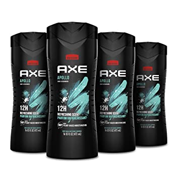 Photo 1 of AXE Body Wash for Long Lasting Freshness Apollo Sage & Cedarwood Men's Body Wash with Odor-Busting Prebiotics, 16 Fl Oz (Pack of 4)
