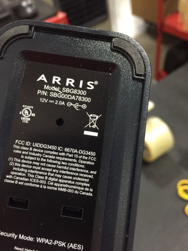 Photo 4 of Arris SURFboard SBG8300 - Cable Modem - GigE 802.11b/g/n 802.11ac Wave 2
