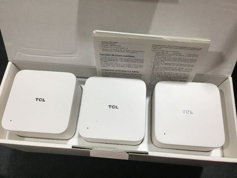 Photo 2 of TCL Mesh Wi-Fi System, Gigabit Wifi Mesh Network Cover up to 100 Devices, Replaces WiFi Router and Extender, Whole-Home 4,500 Sq. ft. Coverage, Seamless High-Performance Wireless WiFi Booster (3 Pack)
