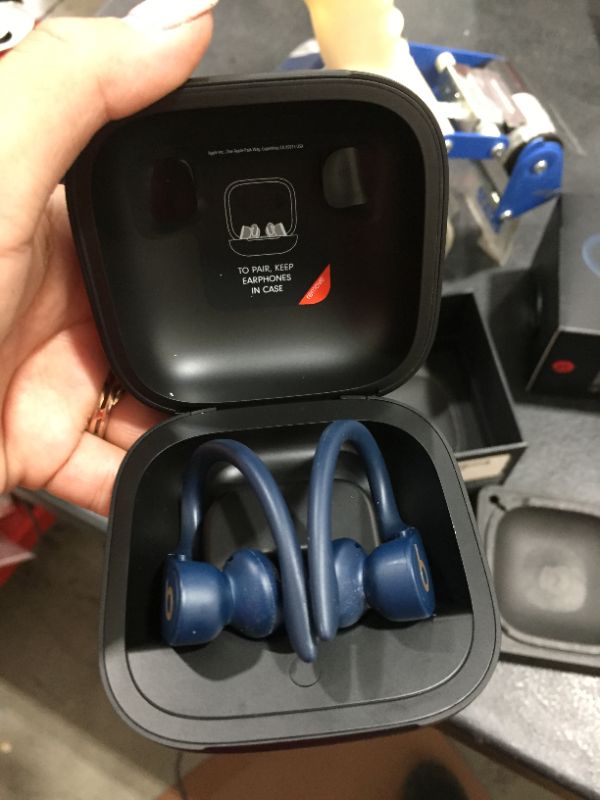 Photo 2 of Powerbeats Pro Wireless Earphones - Apple H1 Headphone Chip, Class 1 Bluetooth, 9 Hours of Listening Time, Sweat Resistant Earbuds, Built-in Microphone - Navy
