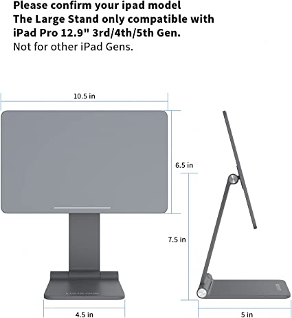 Photo 1 of LULULOOK Foldable Magnetic iPad Pro Stand Premium Portable Multi-Angle Adjustable Magnetic iPad Stand Holder Floating iPad Pro Stand for Apple iPad Pro 12.9'' 3rd/4th/5th
