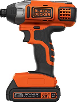 Photo 1 of BLACK+DECKER 20V MAX* POWERCONNECT 1/4 in. Cordless Impact Driver Kit (BDCI20C)
