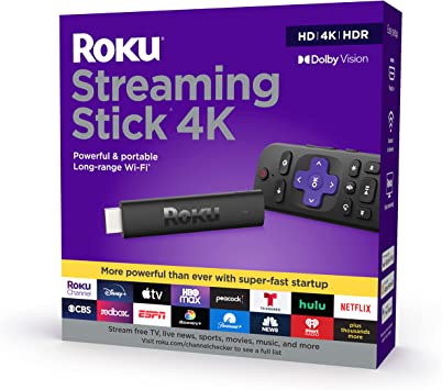 Photo 1 of Roku Streaming Stick 4K 2021 | Streaming Device 4K/HDR/Dolby Vision with Roku Voice Remote and TV Controls
