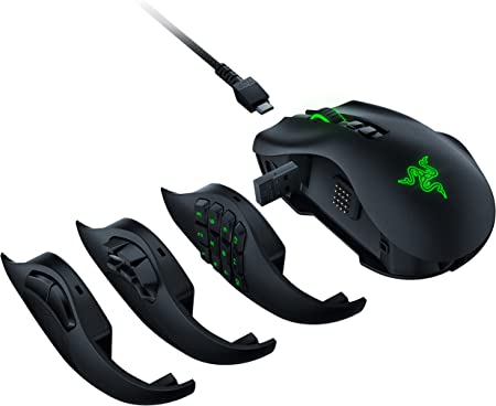 Photo 1 of Razer Naga Pro Wireless Gaming Mouse: Interchangeable Side Plate w/ 2, 6, 12 Button Configurations - Focus+ 20K DPI Optical Sensor - Fastest Gaming Mouse Switch - Chroma RGB Lighting
