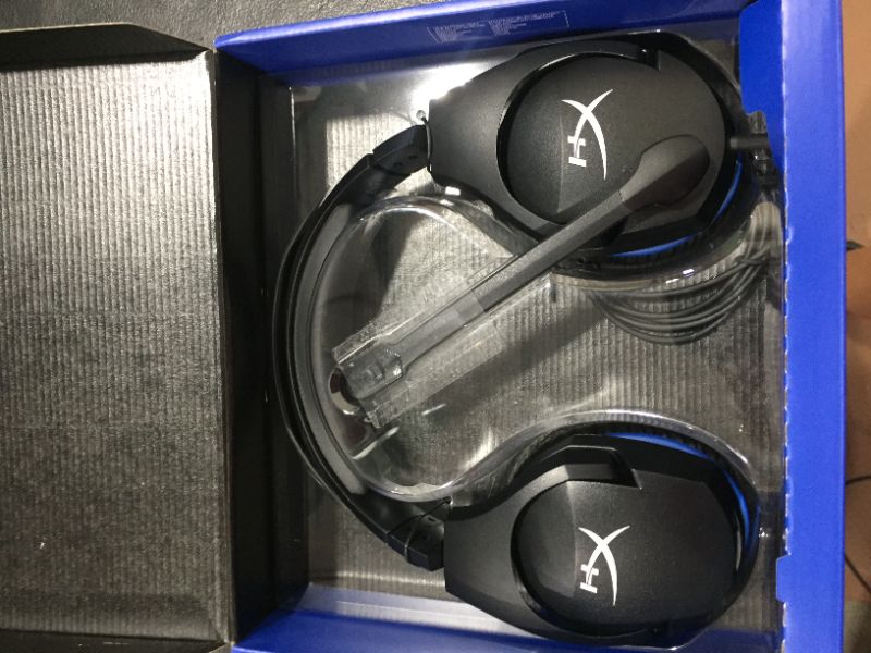 Photo 2 of HyperX Cloud Stinger - Gaming Headset, Official Licensed for PS4 and PS5, Lightweight, Rotating Ear Cups, Memory Foam, Comfort, Durability, Steel Sliders, Swivel-to-Mute Noise-Cancellation Mic
