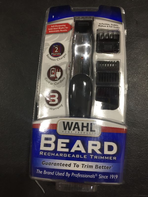 Photo 2 of Wahl Groomsman Corded or Cordless Beard Trimmer for Men - Rechargeable Grooming Kit for Facial Hair - Hair Clipper, Shaver, & Groomer - Model 9918-6171V
