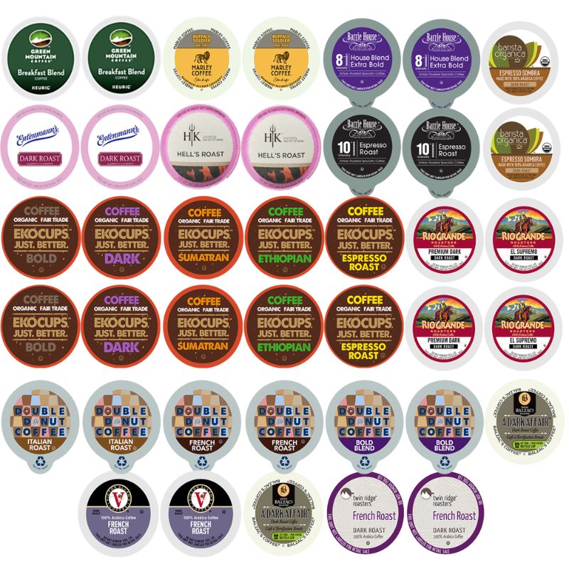 Photo 1 of 40-count Bold and Dark Roast Coffee Single Serve Cups for Keurig K Cup Brewers Variety Pack Sampler (Bold Sampler)
